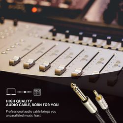 UGREEN CABLE DE AUDIO JACK 3.5MM/JACK 6.3 ESTEREO M/M 5M NEGRO  AV127