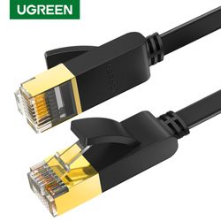 UGREEN CABLE DE RED PLANO 2M CAT7 U/FTP (10GBPS) NEGRO  NW106