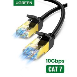 UGREEN CABLE DE RED 10M CAT7 F/FTP (10GBPS) NEGRO  NW107