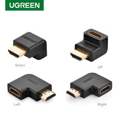 UGREEN ADAPTADOR CURVO HDMI 2.0 4K/60HZ M/H DOWN NEGRO  HD112