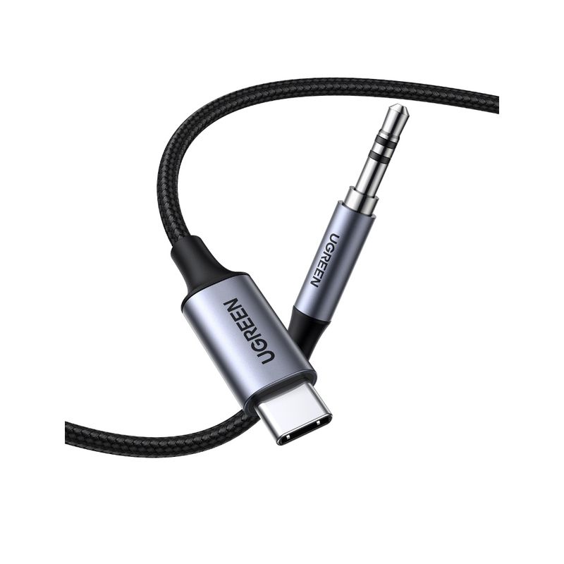 Cable-Adaptador-Jack-3.5Mm-Usb-C--Chip-M-M-1M-Negro-Ugreen-Cm450-Cables-y-Adaptadores