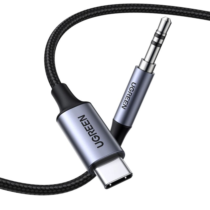 Cable-Adaptador-Jack-3.5Mm-Usb-C--Chip-M-M-1M-Negro-Ugreen-Cm450-Cables-y-Adaptadores