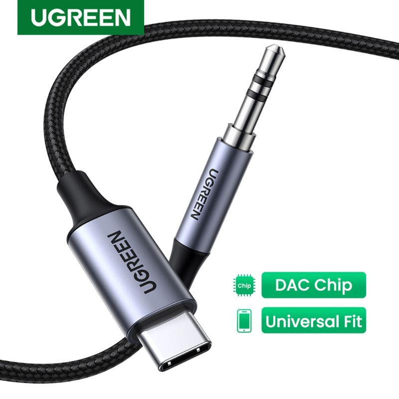 Cable-Adaptador-Jack-3.5Mm-Usb-C--Chip-M-M-1M-Negro-Ugreen-Cm450-Cables-y-Adaptadores