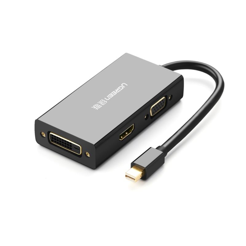 Convertidor-De-Video-Multipuerto-Mini-Dp-Thunderbolt2--A-Hdmi-Vga-Dvi-24-1--133Cm-Negro-Ugreen-Md114-Cables-Adaptadores-y-Hub