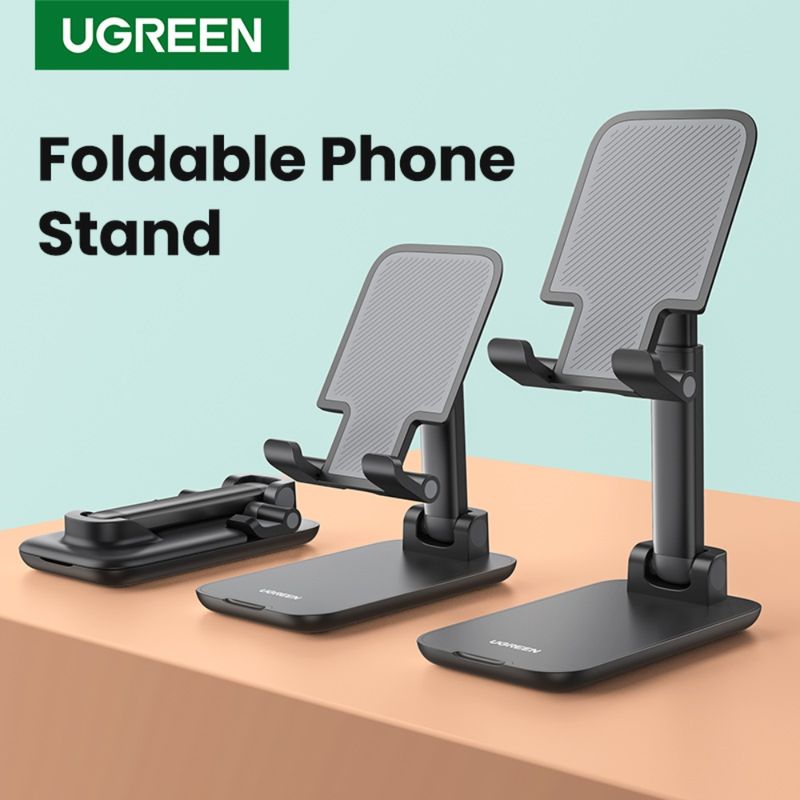Base-De-Escritorio-Para-Celular-Altura-Inclinacion-Ajustable-Negro-Ugreen-Lp373-Soportes-y-Aros-de-Luz