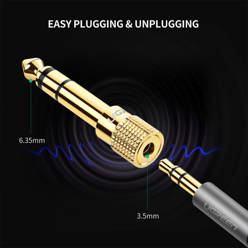 Adaptador-Gold-Estereo-Jack-3.5Mm-H-M-Jack-6.3Mm-Ugreen-20503-Cables-Adaptadores-y-Conectores