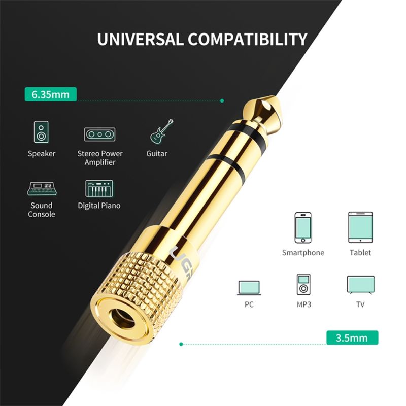 Adaptador-Gold-Estereo-Jack-3.5Mm-H-M-Jack-6.3Mm-Ugreen-20503-Cables-Adaptadores-y-Conectores