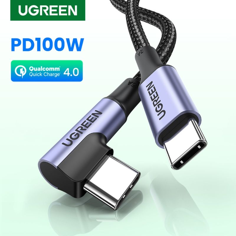 Cable-Curvo-Usb-C-Usb-C-Pd-5A-Max-Trenzado-3M-Negro-Ugreen-Us334-Cables-y-Adaptadores