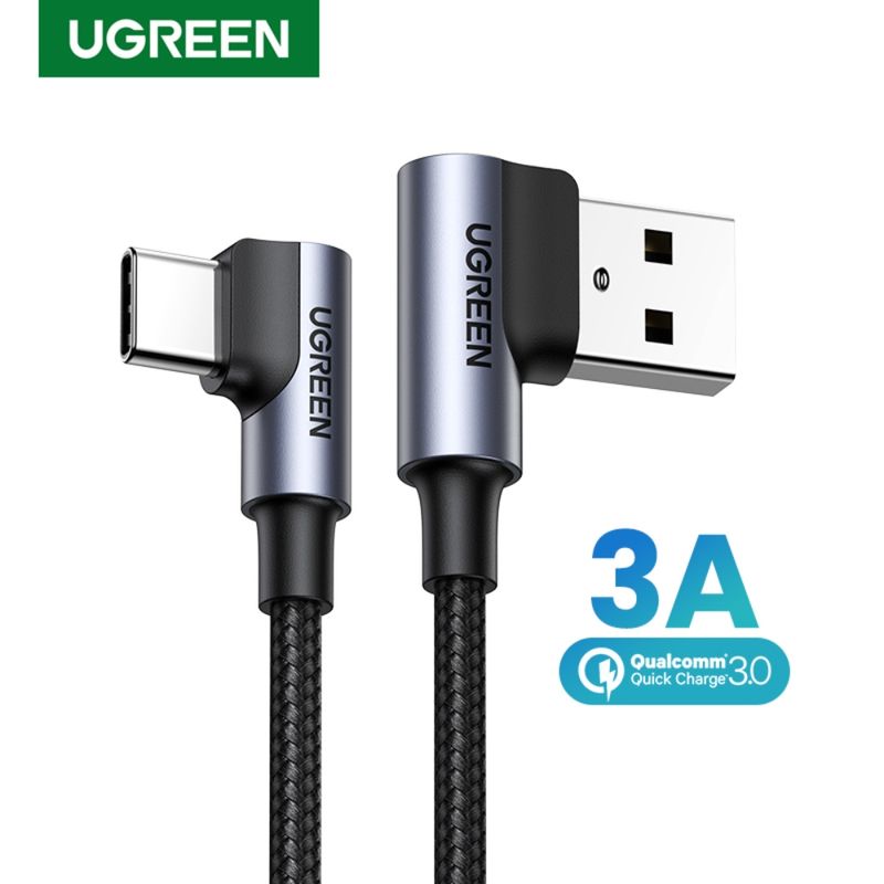 Cable-Curvo-Usb-A-Usb-C-3A-Max-Trenzado-2M-Negro-Ugreen-Us176-Cables-y-Adaptadores