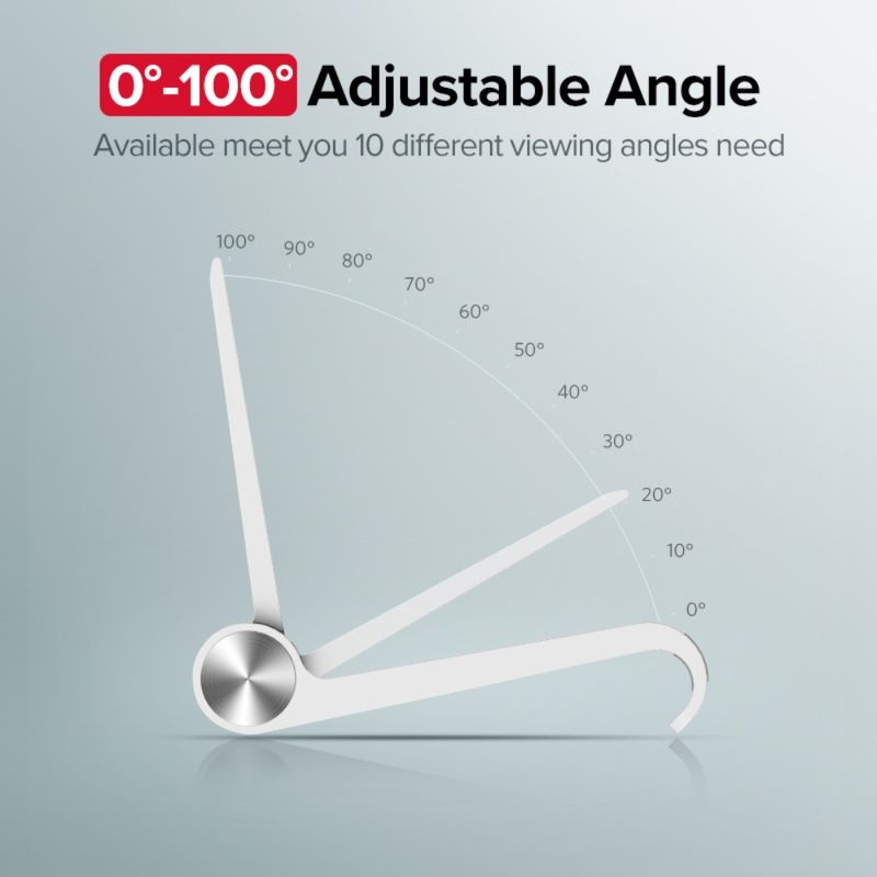 Base-De-Escritorio-Para-Celular-Inclinacion-Ajustable-Blanco-Ugreen-Lp106-Soportes-y-Aros-de-Luz