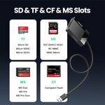 Lector 4En1 Multi-Tarjeta De Memoria Usb-A 3.0 (Sd/Microsd/Cf/Ms) 50Cm Negro Ugreen Cr125 Adaptadores y Cables