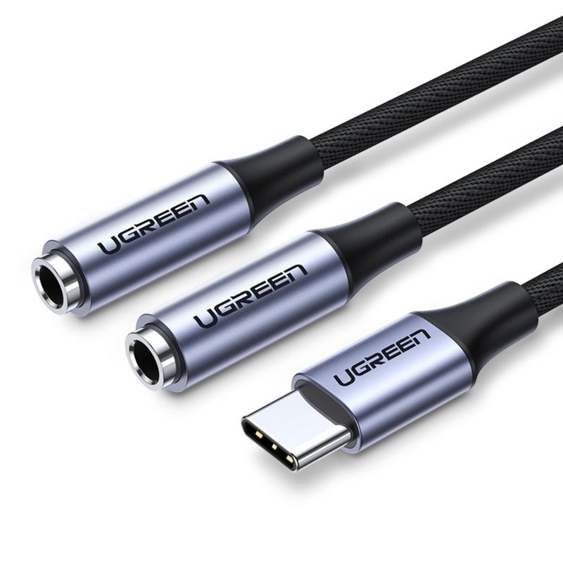 Cable-Splitter-Audio-Estereo-Usb-C-2Jack-3.5Mm-M-H-20Cm-Negro-Ugreen-Av144-Cables-y-Adaptadores