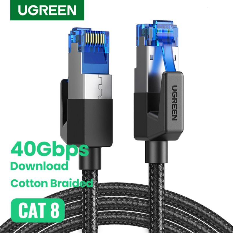 Cable-De-Red-1M-Cat8-F-Ftp--40Gbps--Trenzado-Negro-Ugreen-Nw153-Cables-de-Red