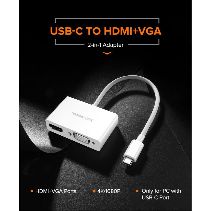 Adaptador USB C a VGA 1080p Tipo Dongle - Adaptadores de vídeo USB