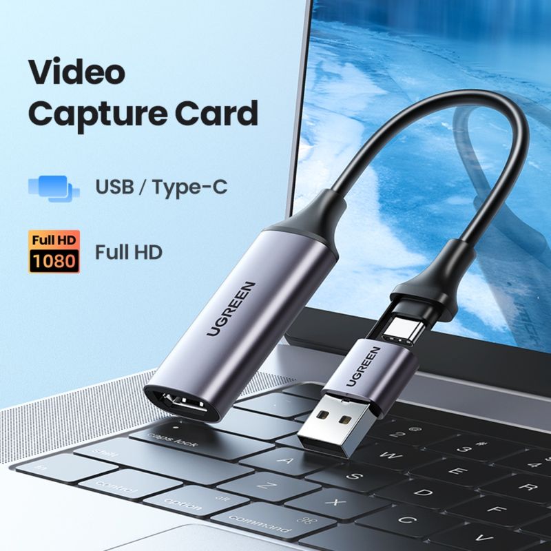 Capturadora-De-Video-Hdmi-4K-60Hz---Usb-C---Adaptador-Usb-A-1080P-30Hz-Ugreen-Cm489-Cables-Adaptadores-y-Hub