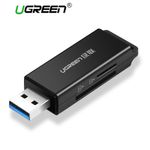 Lector 2En1 Multi-Tarjeta De Memoria Usb-A 3.0 (Sd/Microsd) Negro Ugreen Cm104 Adaptadores y Cables