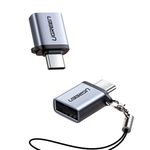 Adaptador-M-H-Otg-Usb-C-3.1--Usb-A-3.0-Aluminio-Silver-Ugreen-Us270-Cables-y-Adaptadores
