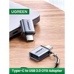 UGREEN ADAPTADOR M/H OTG USB-C 3.1 /USB-A 3.0 ALUMINIO SILVER  US270