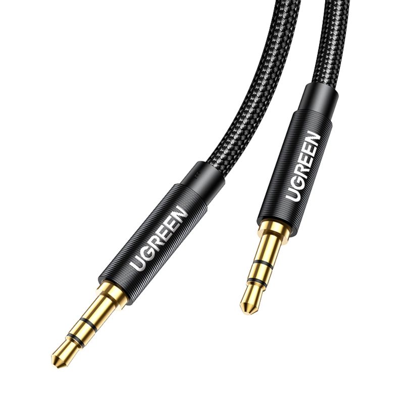 Cable-Audio-Auxiliar-Jack-3.5Mm-M-M-Trenzado-1M-Negro-Ugreen-Av112-Cables-Adaptadores-y-Conectores