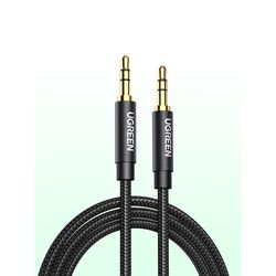UGREEN CABLE AUDIO AUXILIAR JACK 3.5MM M/M TRENZADO 1M NEGRO  AV112