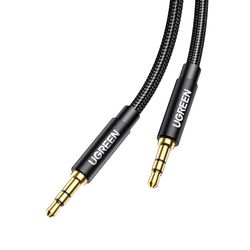 UGREEN CABLE AUDIO AUXILIAR JACK 3.5MM M/M TRENZADO 2M NEGRO  AV112