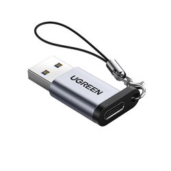 UGREEN ADAPTADOR M/H USB-A 3.0 / IN USB-C 3.1 ALUMINIO SILVER  US276