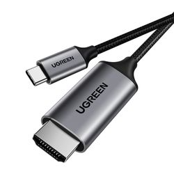 UGREEN CABLE DE VIDEO USB-C / HDMI (4K/60HZ OR 1080P/144HZ) TRENZADO 1.5M GRIS  MM142