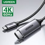 Cable-De-Video-Usb-C---Hdmi--4K-60Hz-Or-1080P-144Hz--Trenzado-1.5M-Gris-Ugreen-Mm142-Cables-Adaptadores-y-Hub