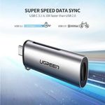 Lector 2En1 Multi-Tarjeta De Memoria Usb-C 3.1 (Sd/Microsd) Aluminio Silver Ugreen Cm184 Cables y Adaptadores
