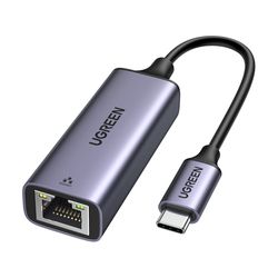 UGREEN ADAPTADOR PARA INTERNET USB-C 3.1 / RJ45 GIGABIT 10/100/1000 ALUMINIO SILVER CM199