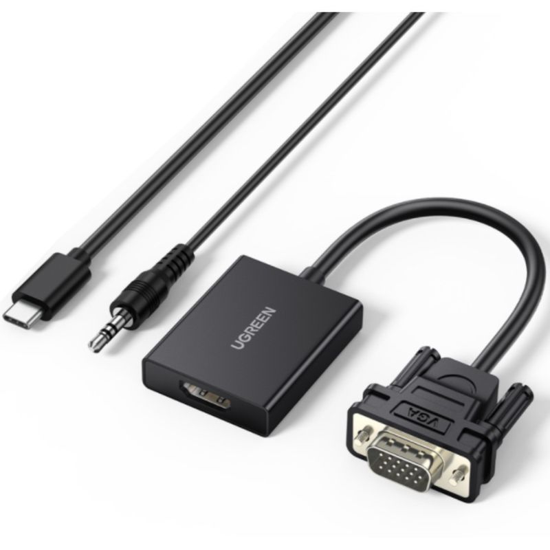 Convertidor-In-Hdmi-Vga-1080P-60Hz-H-M---Puerto-Jack-3.5Mm-Negro-Ugreen-Cm513-Hdmi