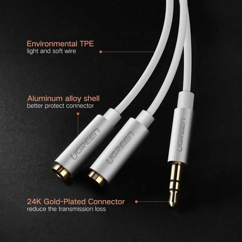 Cable-De-Audio-Splitter-M-2H-Estereo-Jack-3.5Mm-2Jack-3.5Mm-20Cm-Blanco-Trenzado-Cables-Adaptadores-y-Conectores