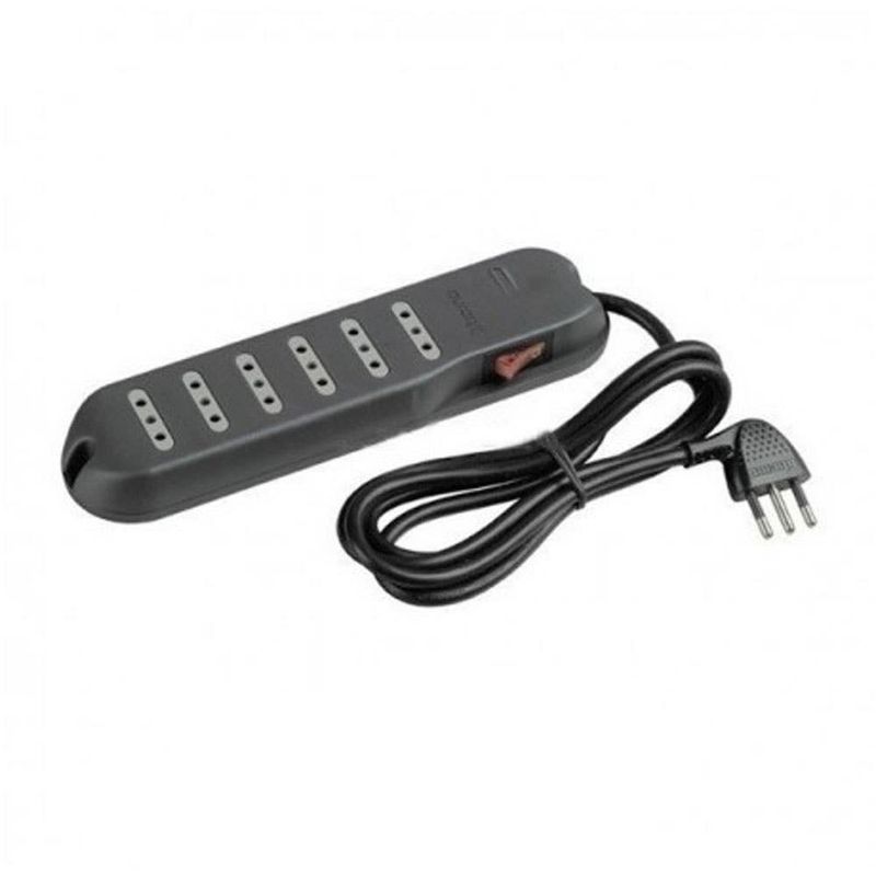 Alargador-3Mts---6-Tomas-Negro---Luz-Indicadora-Bticino-Alargadores