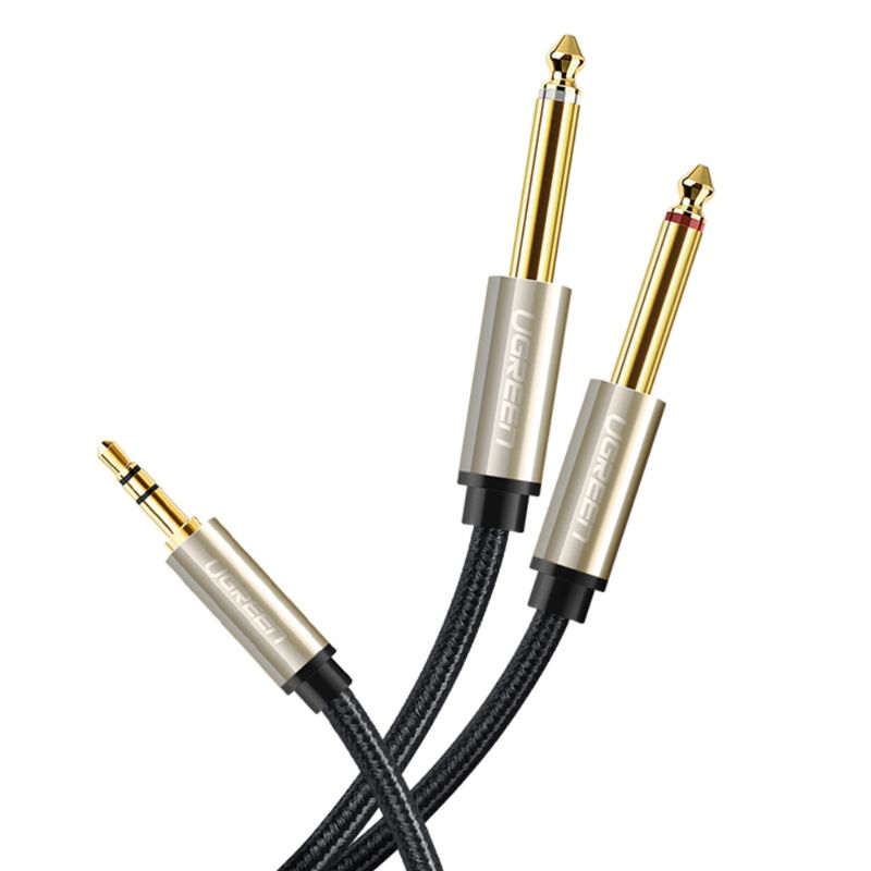 Cable-De-Audio-Jack-Estereo-3.5Mm-2Jack-6.3Mm-Mono-5M-Gris-Ugreen-Av126-Cables-Adaptadores-y-Conectores