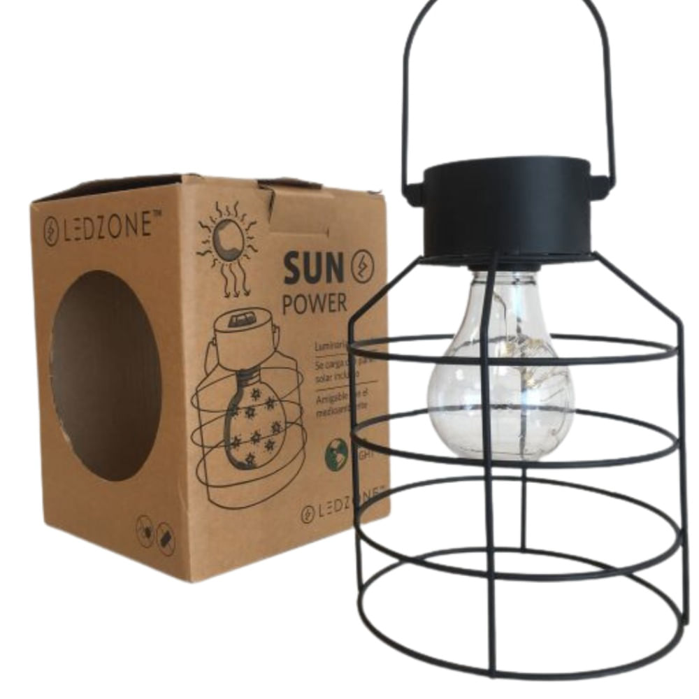 LEDZONE LAMPARA SOLAR DECO GRANDE