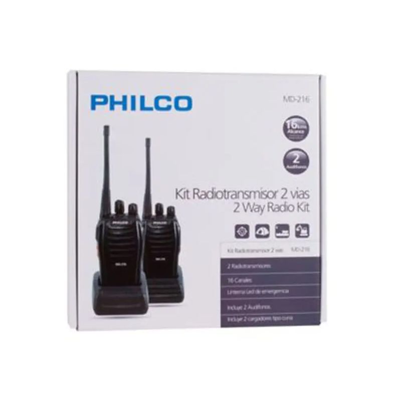 Kit-De-Radio-Portatil-16-Kms.-Philco-Intercomunicadores