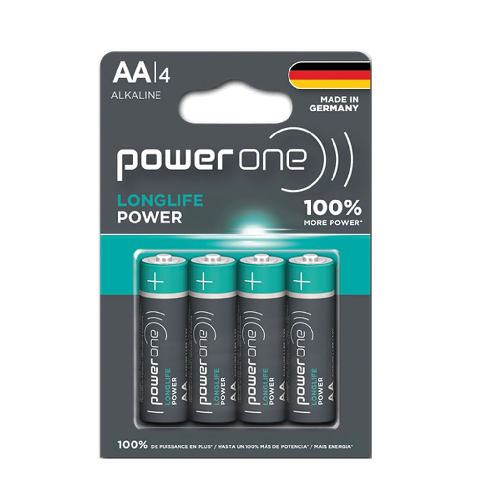 POWER ONE BLISTER PILAS ALCALINAS AA X 4