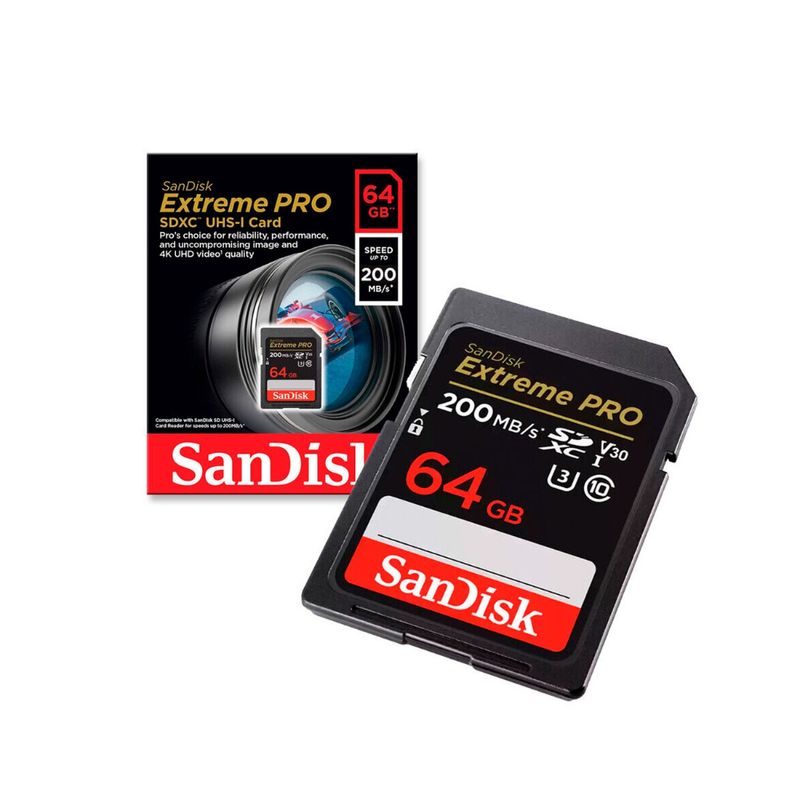 Tarjeta-De-Memoria-Sd-64Gb-Extreme-Pro-R200Mb-S---W90Mb-S-633X-Sandisk-Tarjetas-de-Memoria