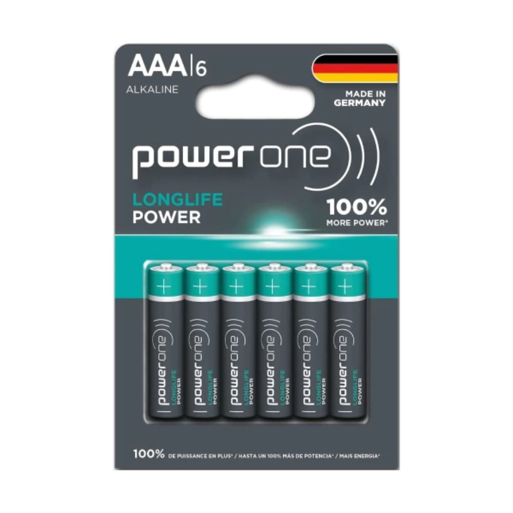 POWER ONE BLISTER PILAS ALCALINAS AAA X6