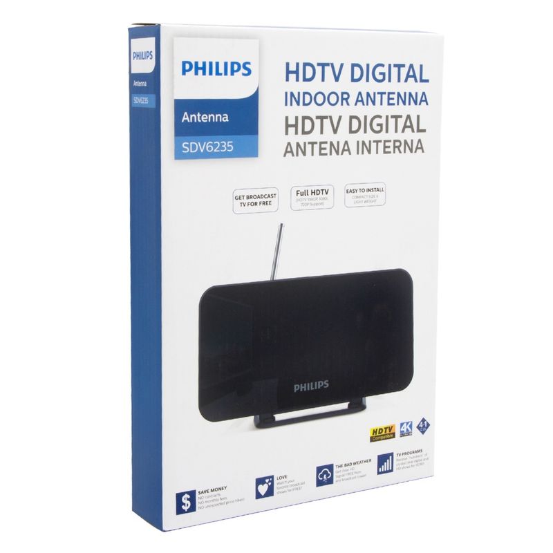 Antena-Hdtv-6Dbi-Interior-Omnidireccionl-Al-Para-Tv-Phillips-Sdv53-Digitales
