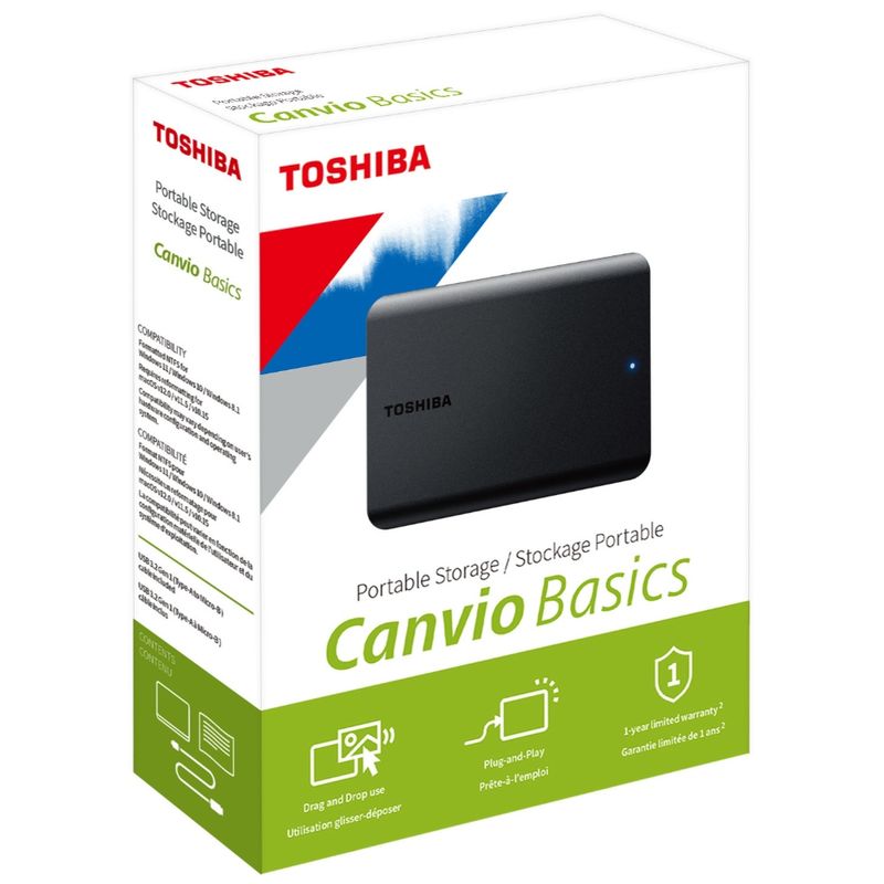 Disco Duro 4Tb Externo 2.5 Usb 3.0 Toshiba Canvio Basics Black A5 Discos Duro