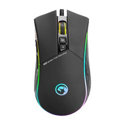 MARVO MOUSE PARA GAMER BLACK ILUMINADO 6400 DPI