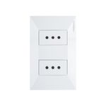 PLACA-ENCHUFE-HEMBRA-DOBLE-10A-250V-MARFIL