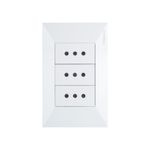 PLACA-ENCHUFE-HEMBRA-TRIPLE-10A-250V-MARFIL