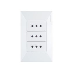REMA PLACA ENCHUFE HEMBRA TRIPLE 10A 250V MARFIL