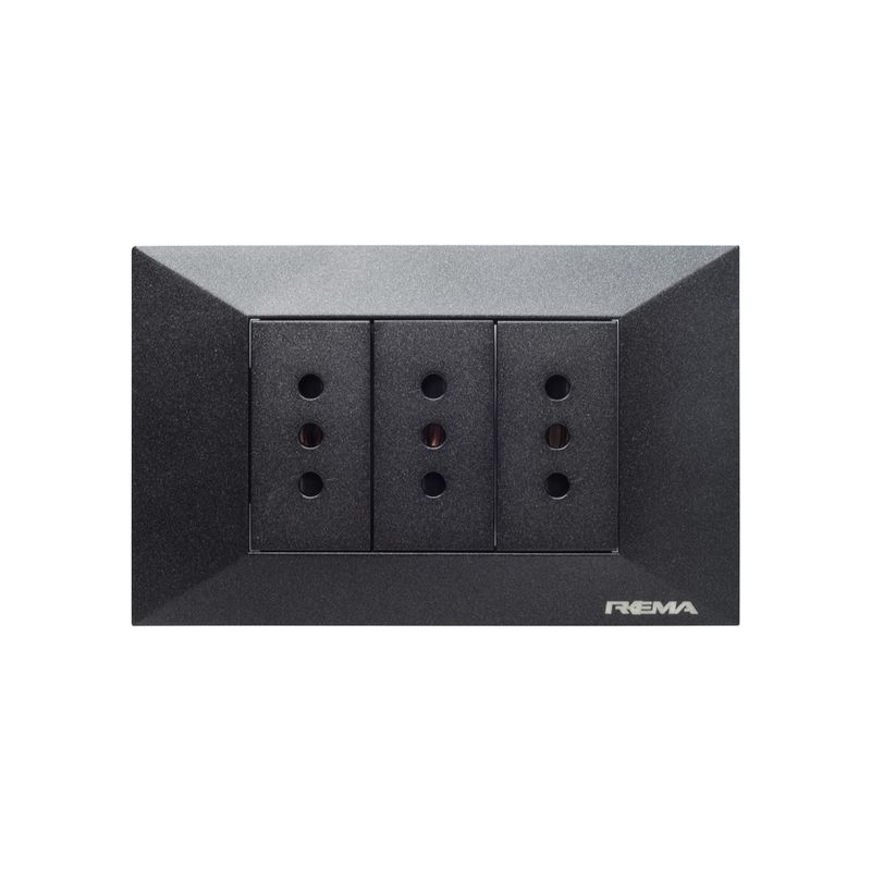 PLACA-ENCHUFE-HEMBRA-TRIPLE-10A-250V-NEGRO