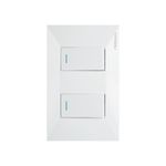 PLACA-INTERRUPTOR-DOBLE--9-12--10A-250V-MARFIL