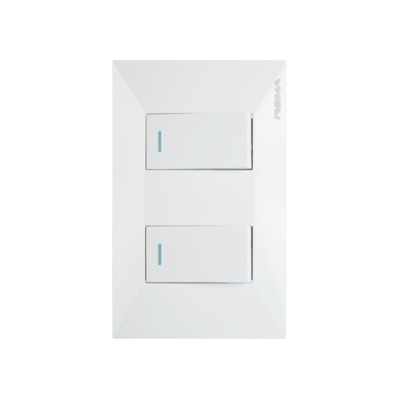 PLACA-INTERRUPTOR-DOBLE--9-12--10A-250V-MARFIL