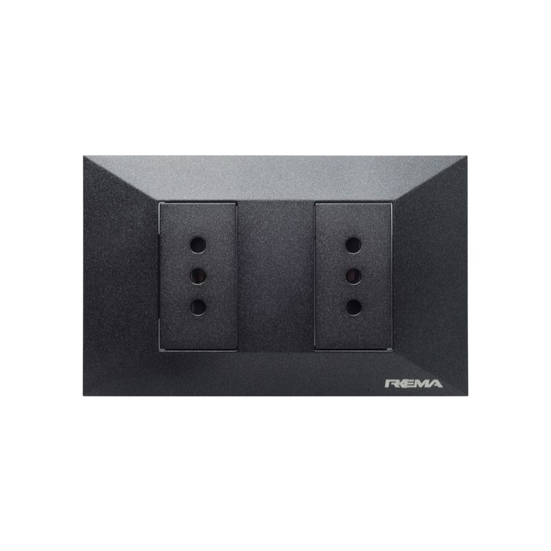 PLACA-INTERRUPTOR-DOBLE--9-12--10A-250V-NEGRO