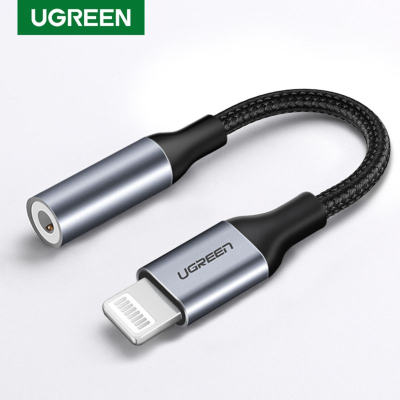 Adaptador-De-Audio-Lightning-Jack-3.5Mm-Estereo-Mfi-Certified-Negro-Ugreen-Us211-Cables-y-Adaptadores